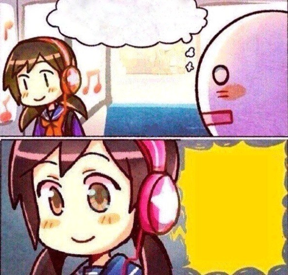 that girl is so cute i wonder what she's listening to