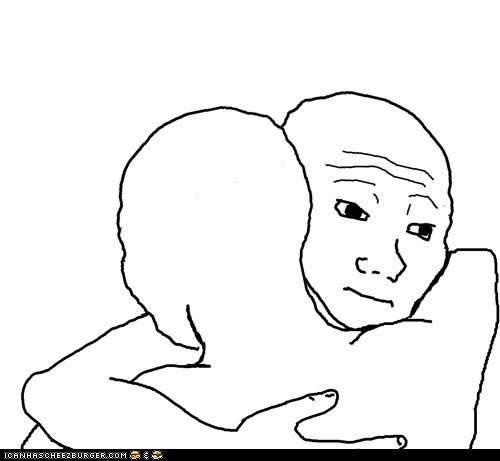 wojak обнимает