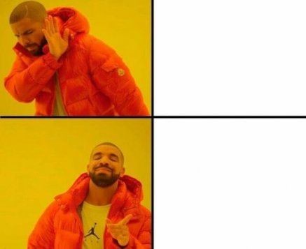 мем с дрейком пустой