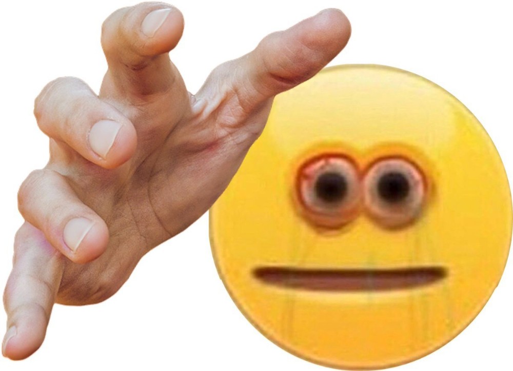смайлик с тянущейся рукой